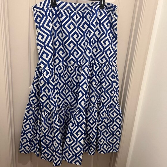 Boden Blue and White Maxi Skirt - US 20/22 - Picture 3 of 4